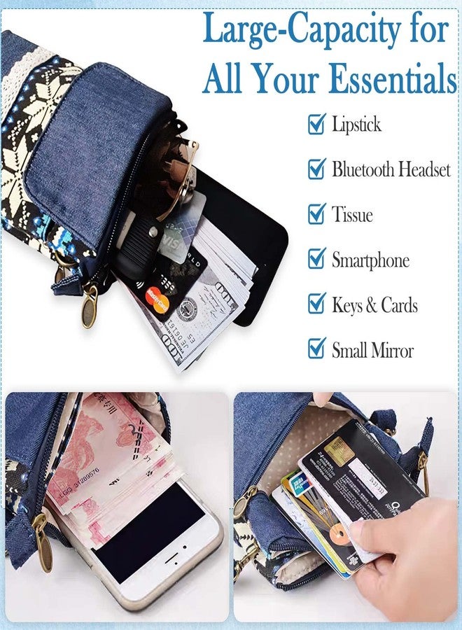 CoolShef Print Mobile Pouch - Canvas Crossbody Bags for Women, Small Sling Bag for Woman Travel Use, Functional Phone Purse with Strap for Daily Use - Image 4